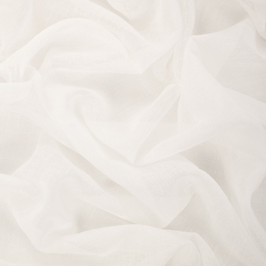 Santorini Curtaining Linen Look Glitter Sheer Fabric 300cm