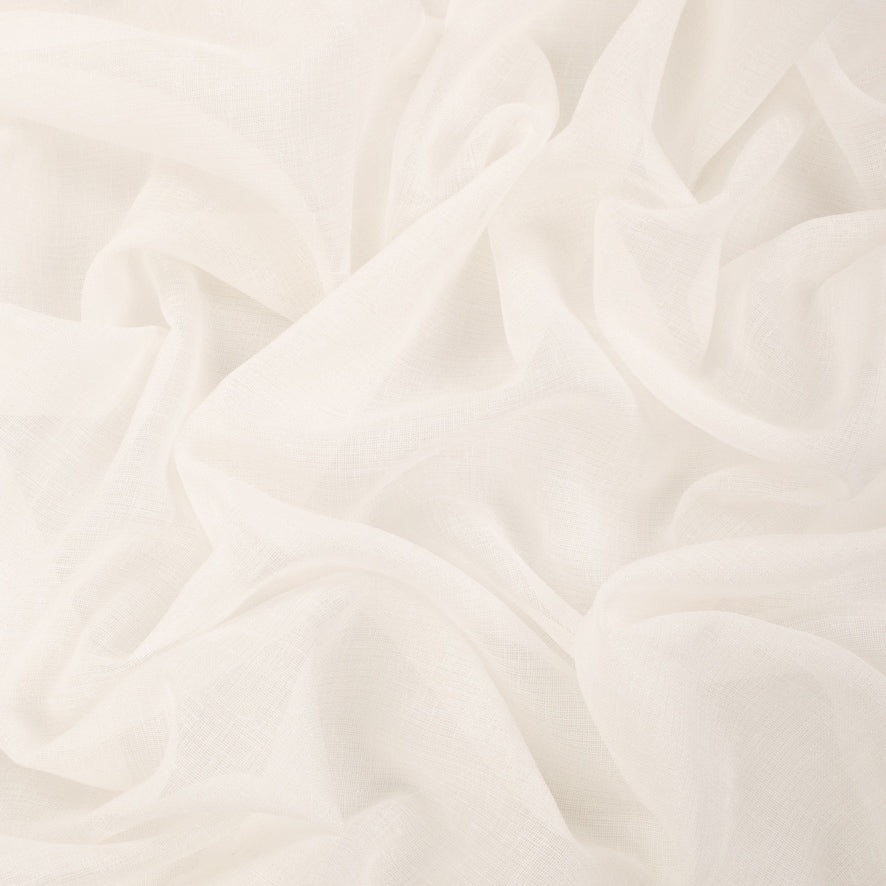 Santorini Curtaining Linen Look Glitter Sheer Fabric 300cm