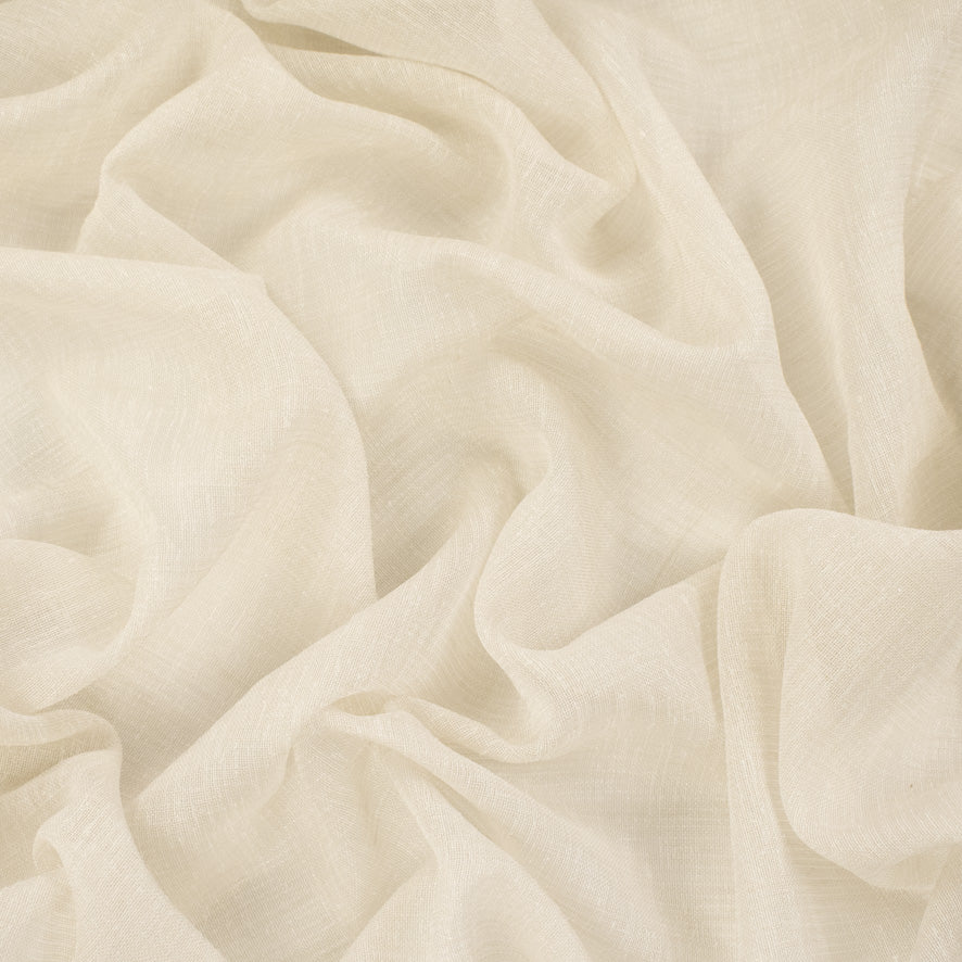 Santorini Curtaining Linen Look Glitter Sheer Fabric 300cm