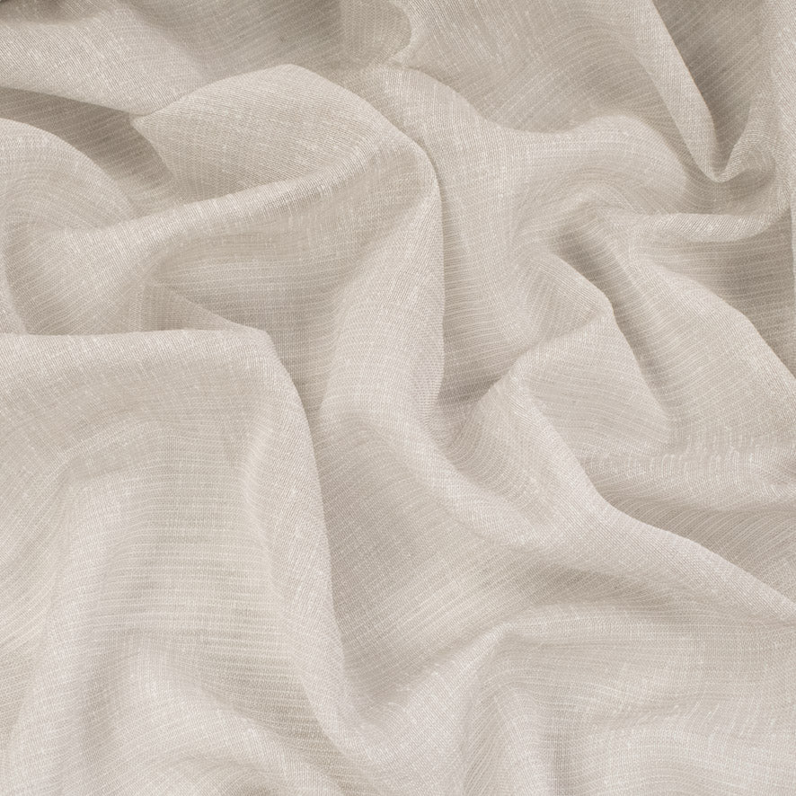 Santorini Curtaining Linen Look Glitter Sheer Fabric 300cm