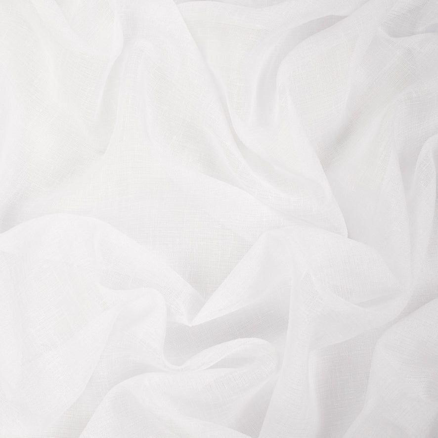 Santorini Curtaining Linen Look Glitter Sheer Fabric 300cm