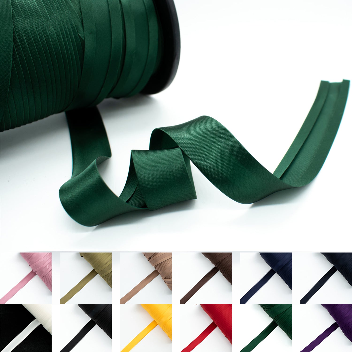 Satin Folded Bias Binding 25mm