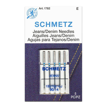 Schmetz Sewing Machine Needles Jeans 90/14 - 5 Per Cassette