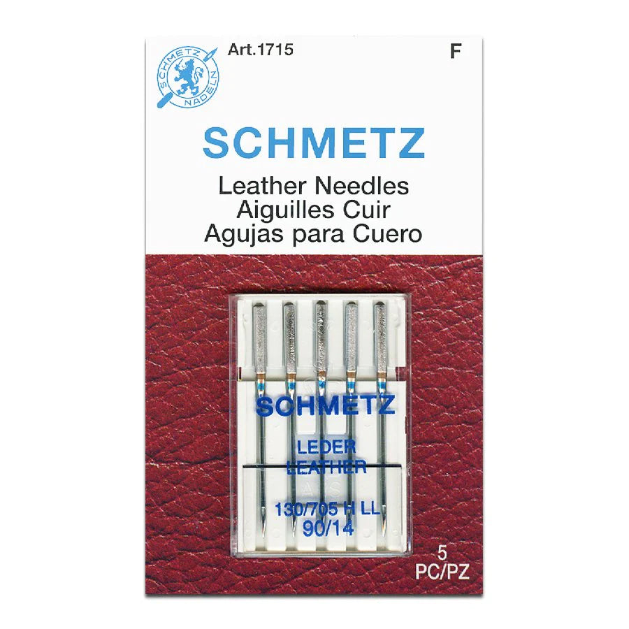 Schmetz Sewing Machine Needles Leather 90/14 - 5 Per Cassette