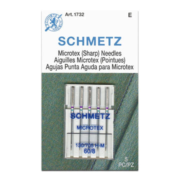 Schmetz Sewing Machine Needles Microtex (Sharp) 60/8 - 5 Per Cassette