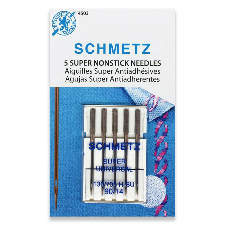 Schmetz Sewing Machine Needles Super Universal Non-Stick 90/14 - 5 Per Cassette