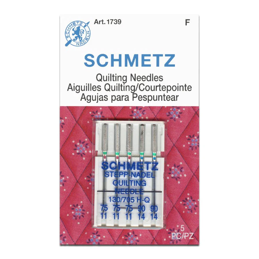 Schmetz Sewing Machine Needles Quilting Mix 75/90 - 5 Per Cassette