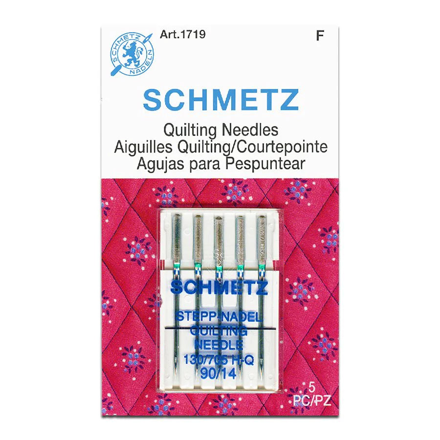 Schmetz Sewing Machine Needles Quilting 90/14 - 5 Per Cassette