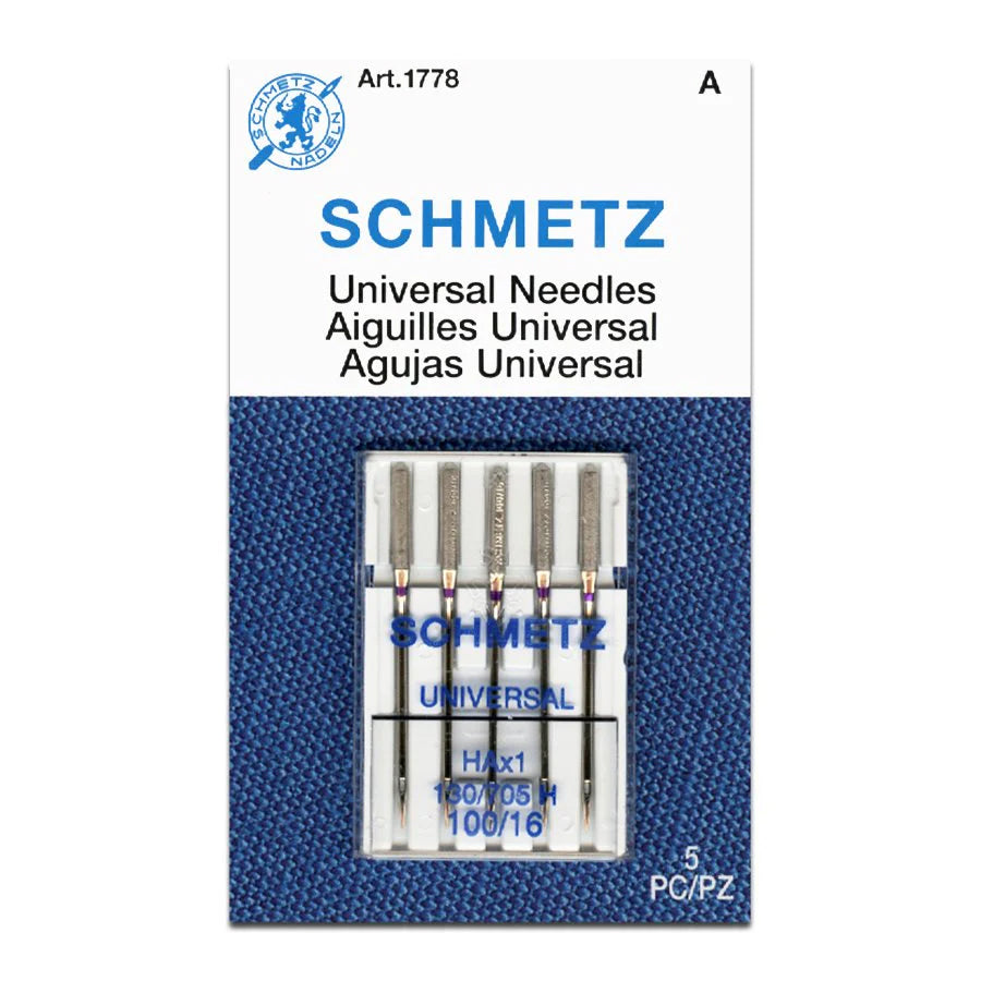 Schmetz Sewing Machine Needles Universal Size 100/16 - 5 Per Cassette