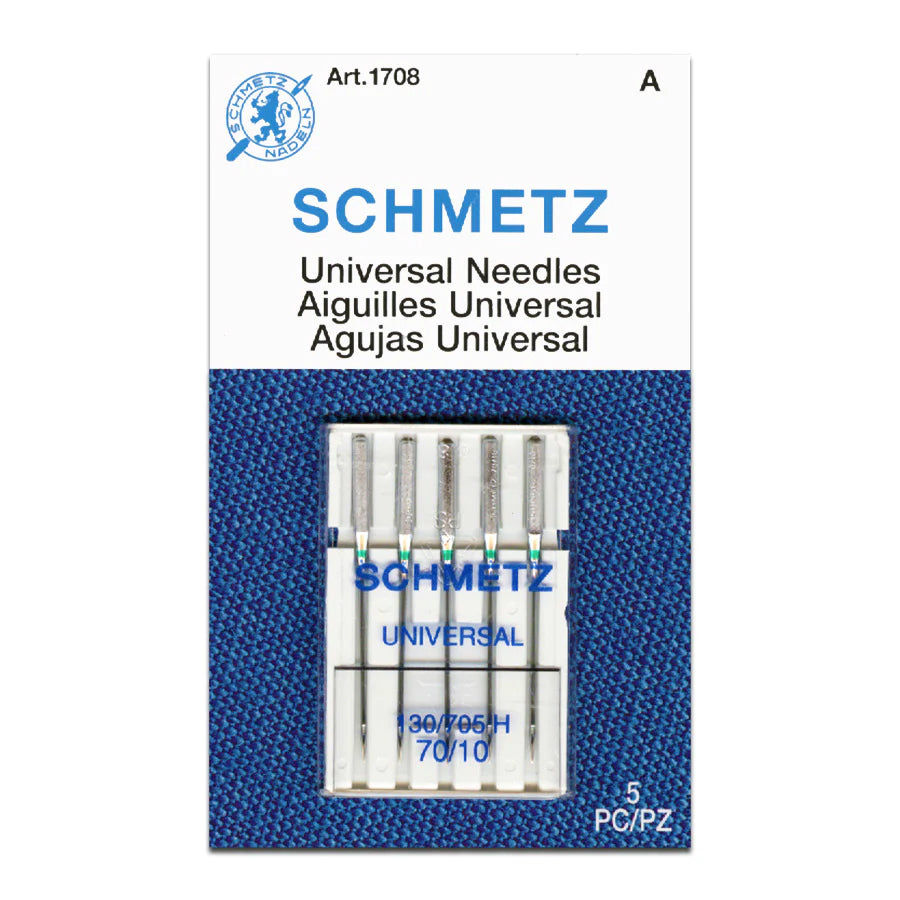 Schmetz Sewing Machine Needles Universal Size 70/10 - 5 Per Cassette