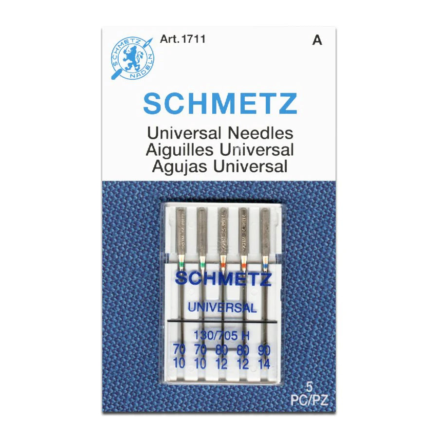 Schmetz Sewing Machine Needles Universal Mix 70/80/90 - 5 Per Cassette
