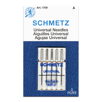 Schmetz Sewing Machine Needles Universal Size 80/12 - 5 Per Cassette