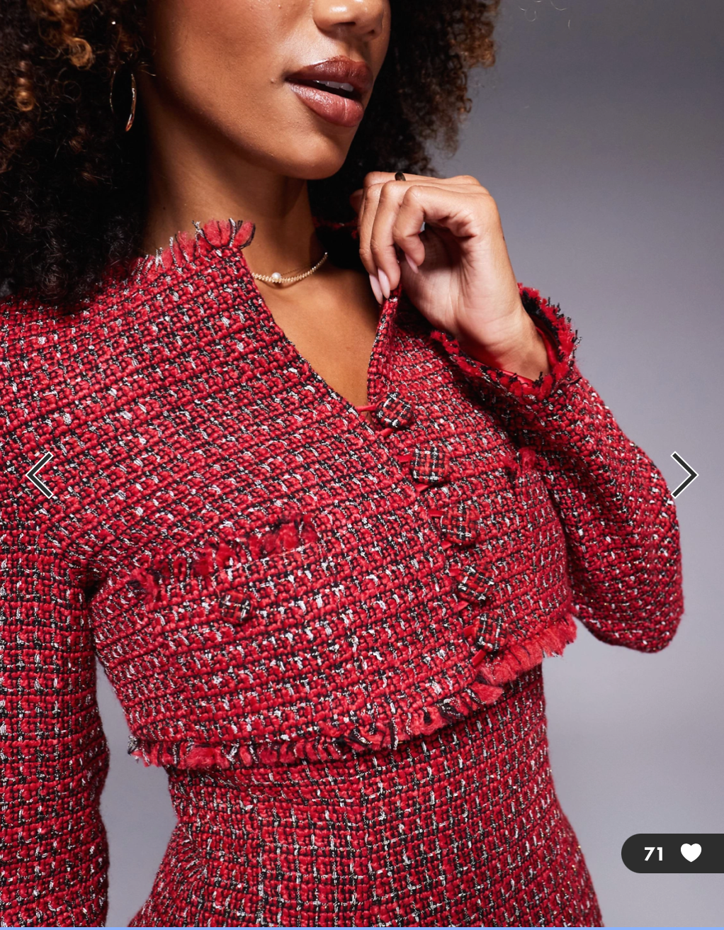 Boucle Tweed Suiting Design H361 Col-1 Red