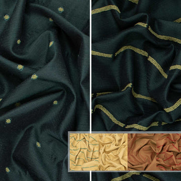 Selkon Dash-Dot Stripe Embroidery Taffeta