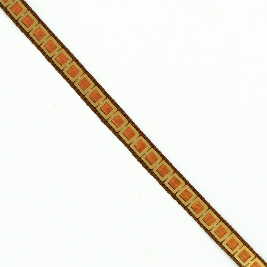 Multicolor Single Square Sequins Trim Embroidered Ribbon