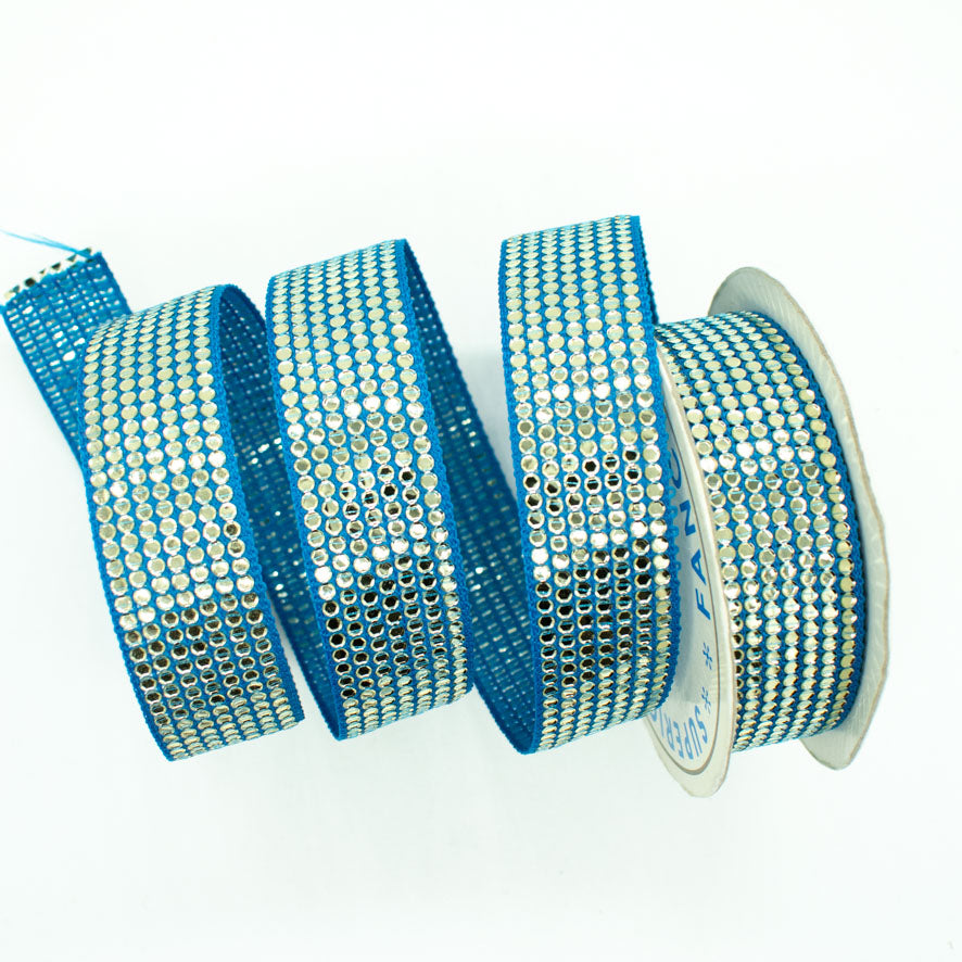 Sequins Embroidered Ribbon-25mm