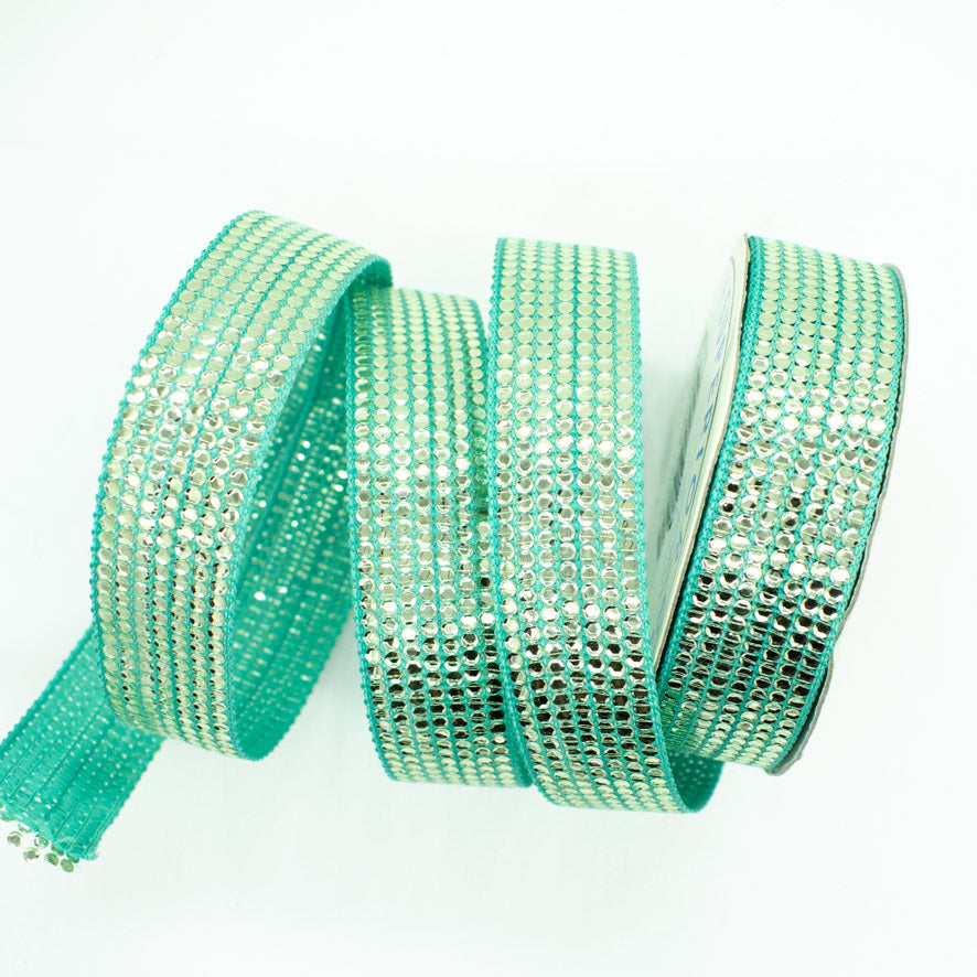 Sequins Embroidered Ribbon-25mm