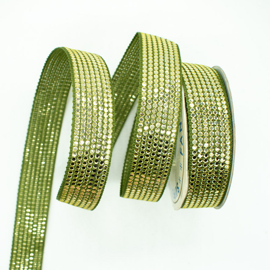 Sequins Embroidered Ribbon-25mm