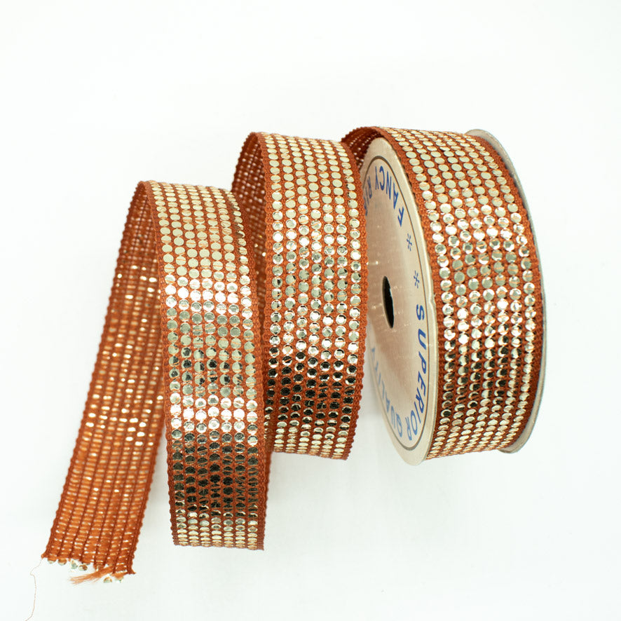 Sequins Embroidered Ribbon-25mm