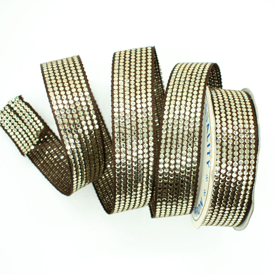 Sequins Embroidered Ribbon-25mm