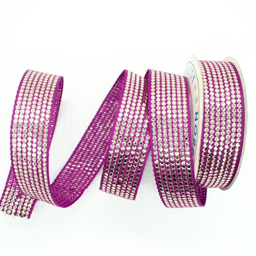 Sequins Embroidered Ribbon-25mm