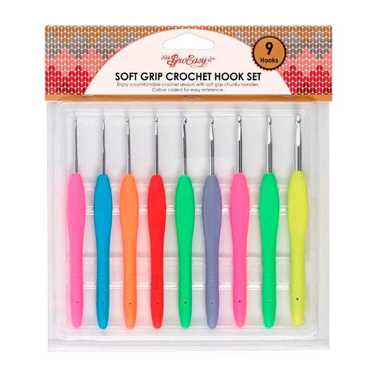 Sew Easy Assorted Crochet Hooks Set Rainbow