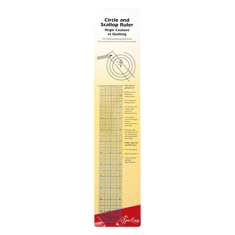 Sew Easy Circle & Scallop Ruler 18