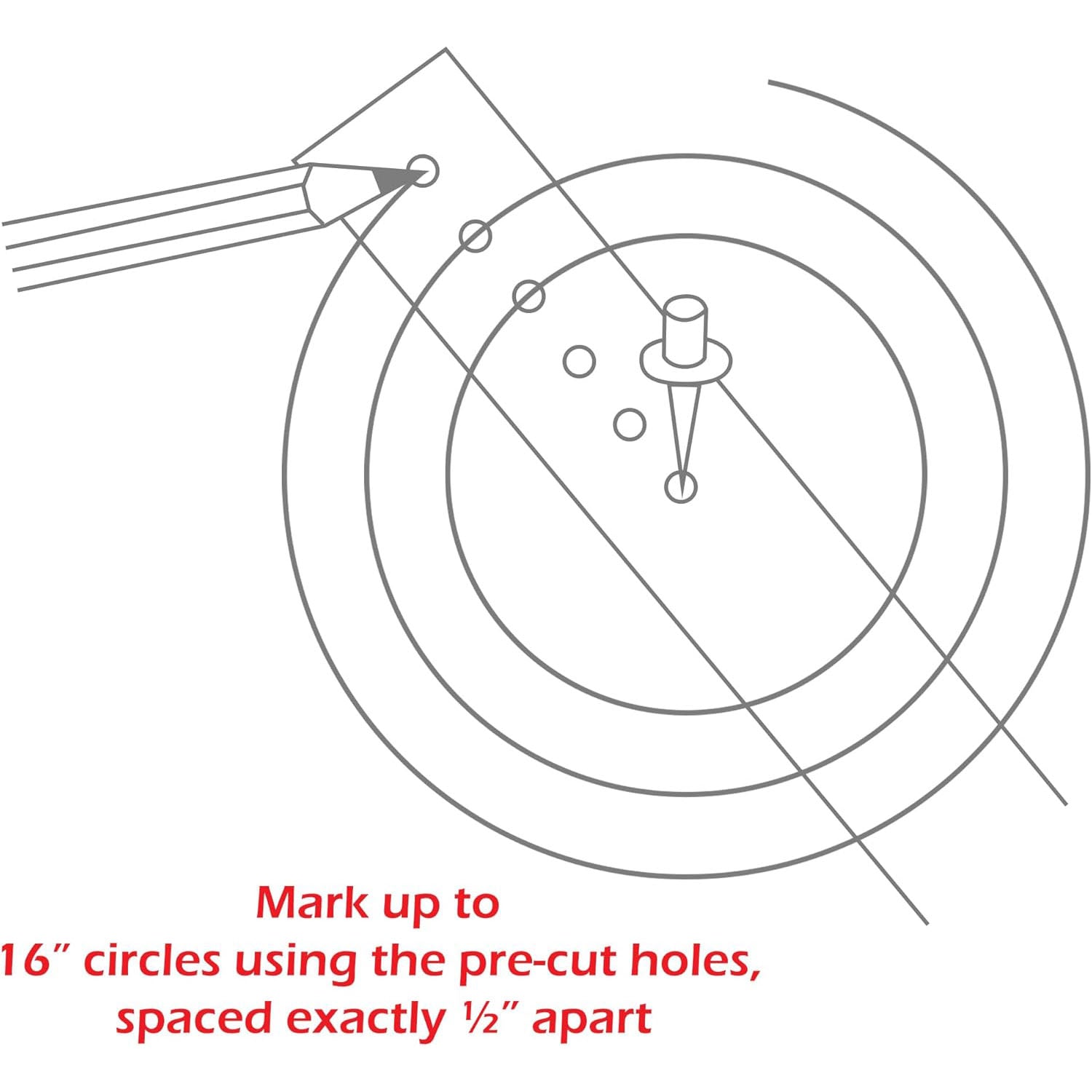 Sew Easy Circle & Scallop Ruler 18" x 2"