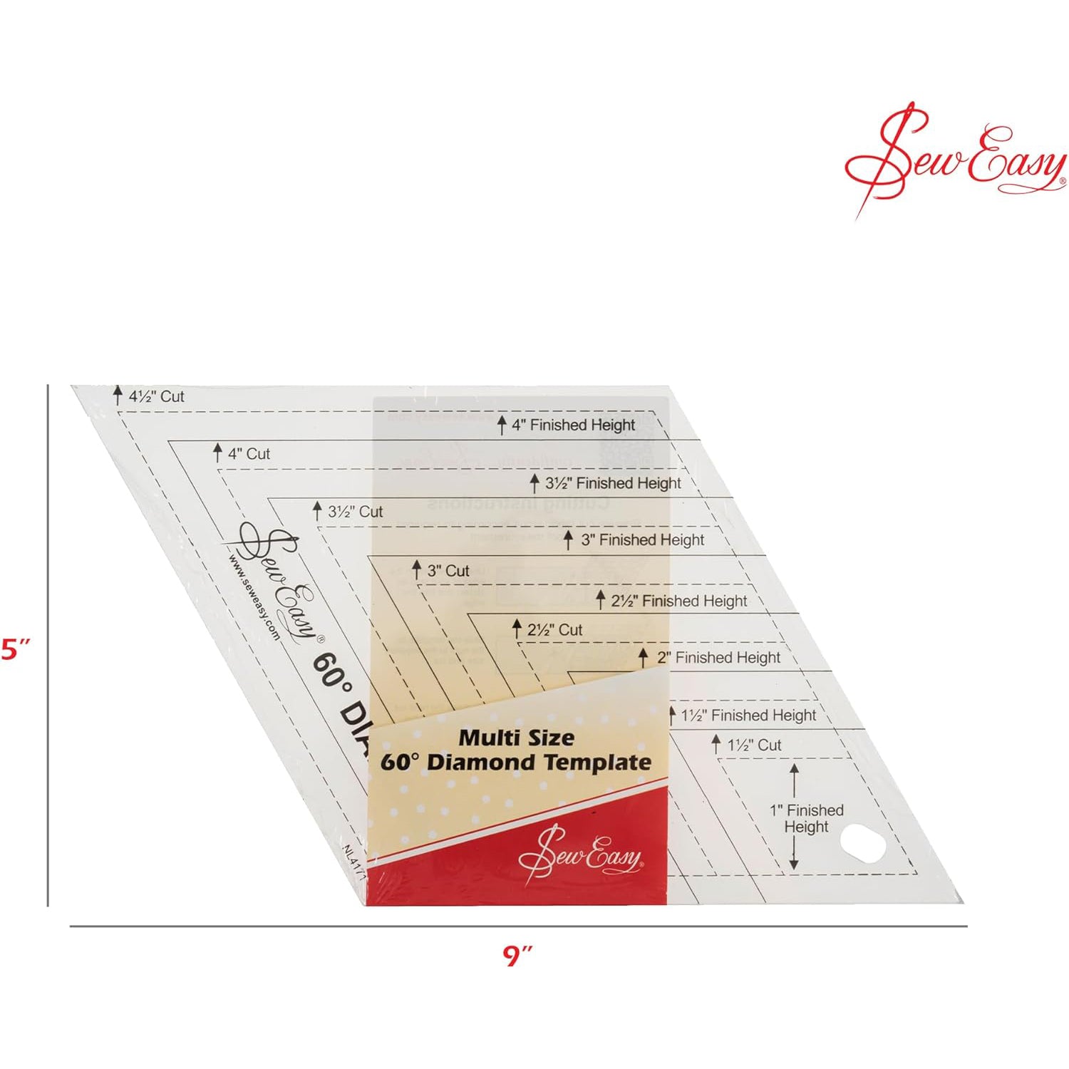 Sew Easy Multi Size Diamond Patchwork Template Quilting Ruler