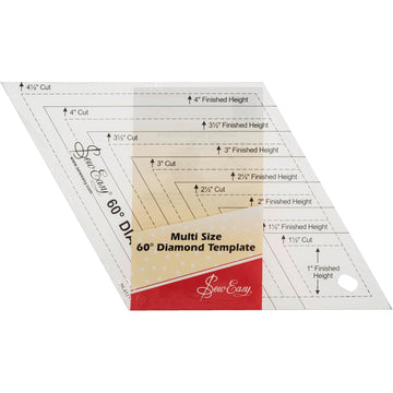 Sew Easy Multi Size Diamond Patchwork Template Quilting Ruler