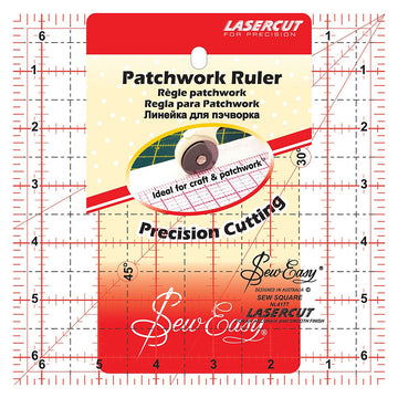 Sew Easy Quilting Patchwork Square Ruler 6.5" x 6.5"
