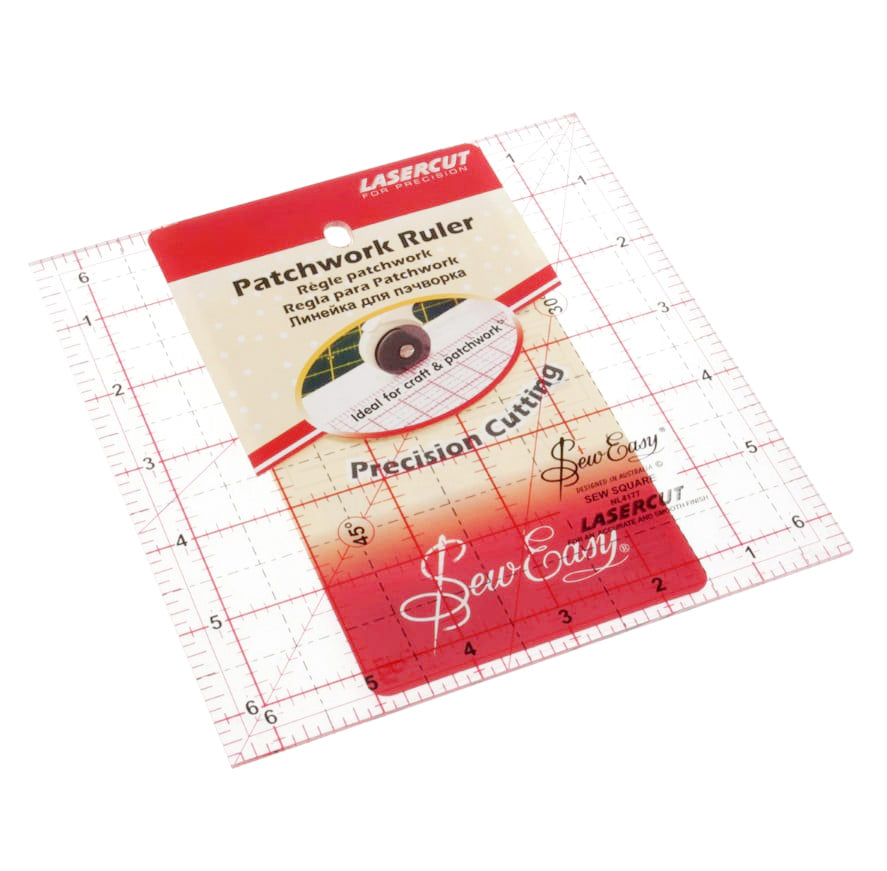 Sew Easy Quilting Patchwork Square Ruler 6.5" x 6.5"