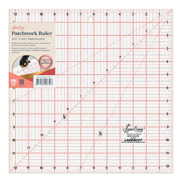 Sew Easy Quilting Patchwork Square Ruler 12.5" x 12.5"
