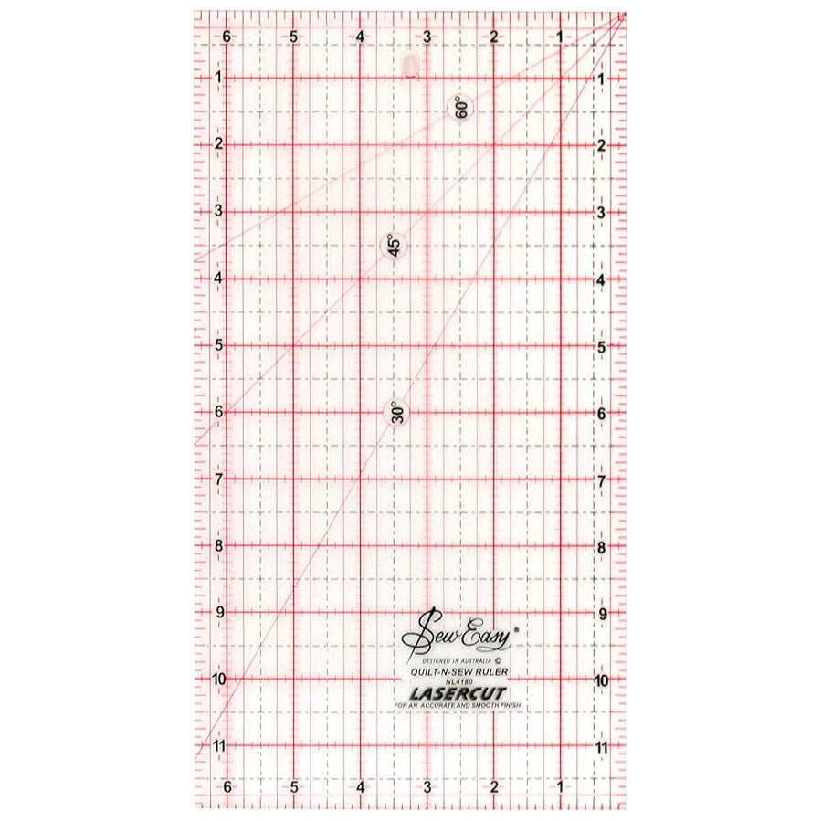 Sew Easy Quilting Patchwork Ruler 12" x 6.5"