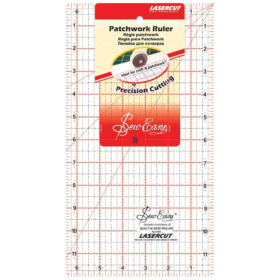 Sew Easy Quilting Patchwork Ruler 12" x 6.5"