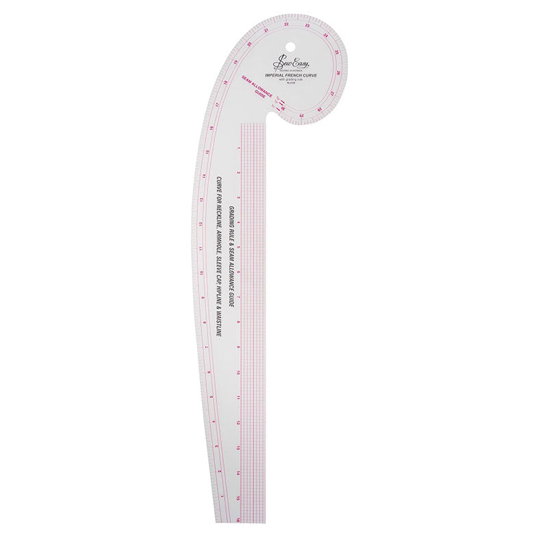 Curved Ruler For Pattern Making Sew Easy French Curve Pattern Making Ruler Imperial – Homecraft Textiles