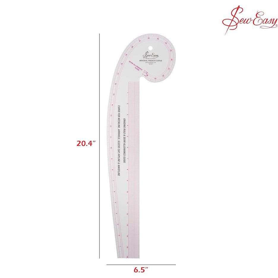 Sew Easy French Curve Pattern Making Ruler Imperial