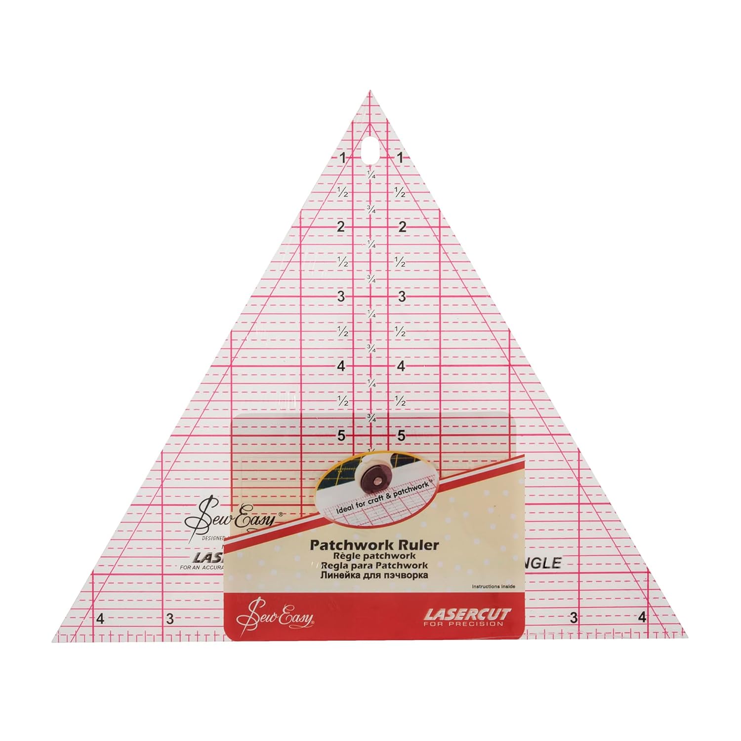 Sew Easy Quilting Patchwork Triangle Ruler 60 Degree 8" x 9.25"