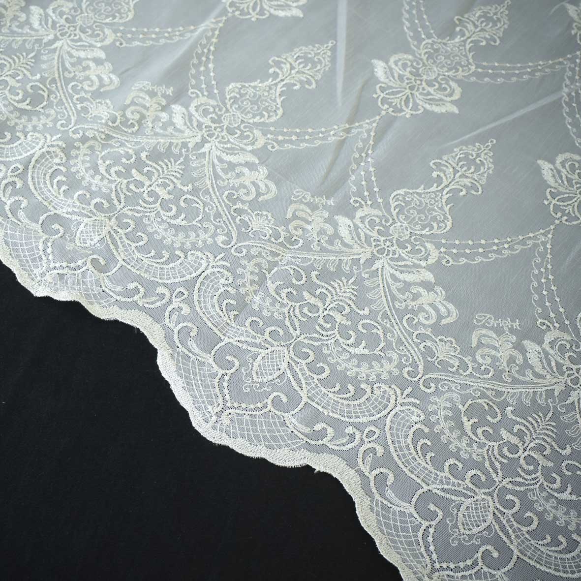 Versailles Collection Embroidered Curtaining Sheers Design-2 Baroque Lace Border