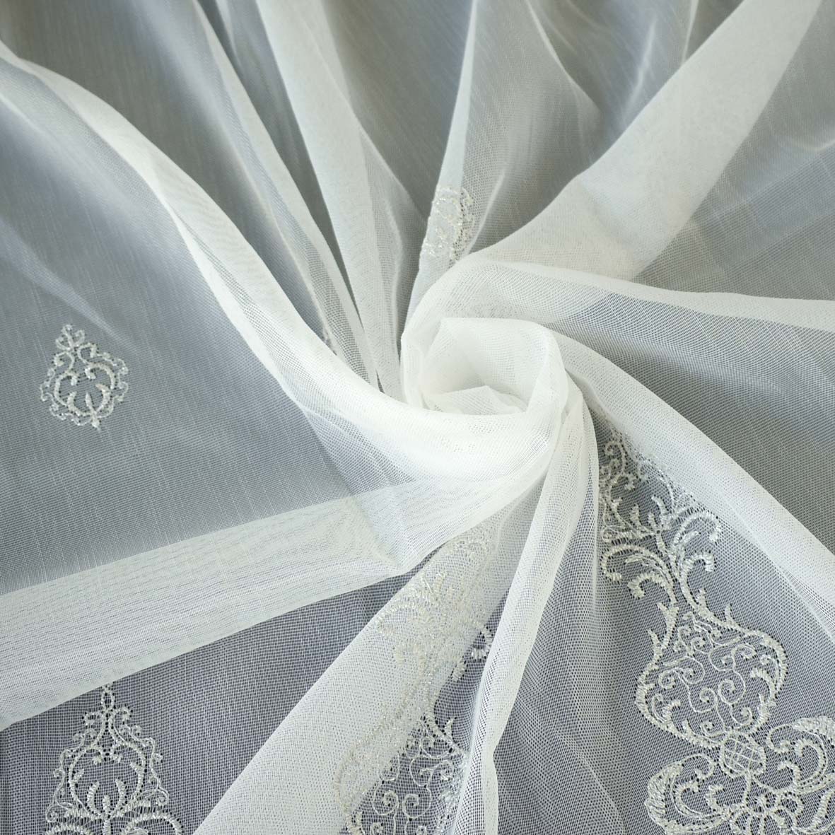 Versailles Collection Embroidered Curtaining Sheers Design-2 Baroque Lace Border