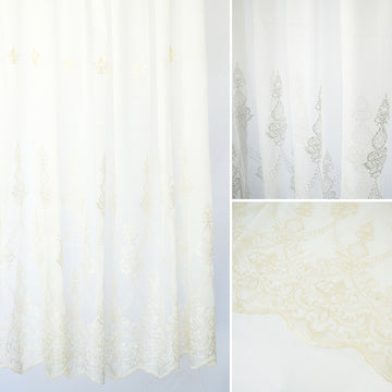 Versailles Collection Embroidered Curtaining Sheers Design-2 Baroque Lace Border