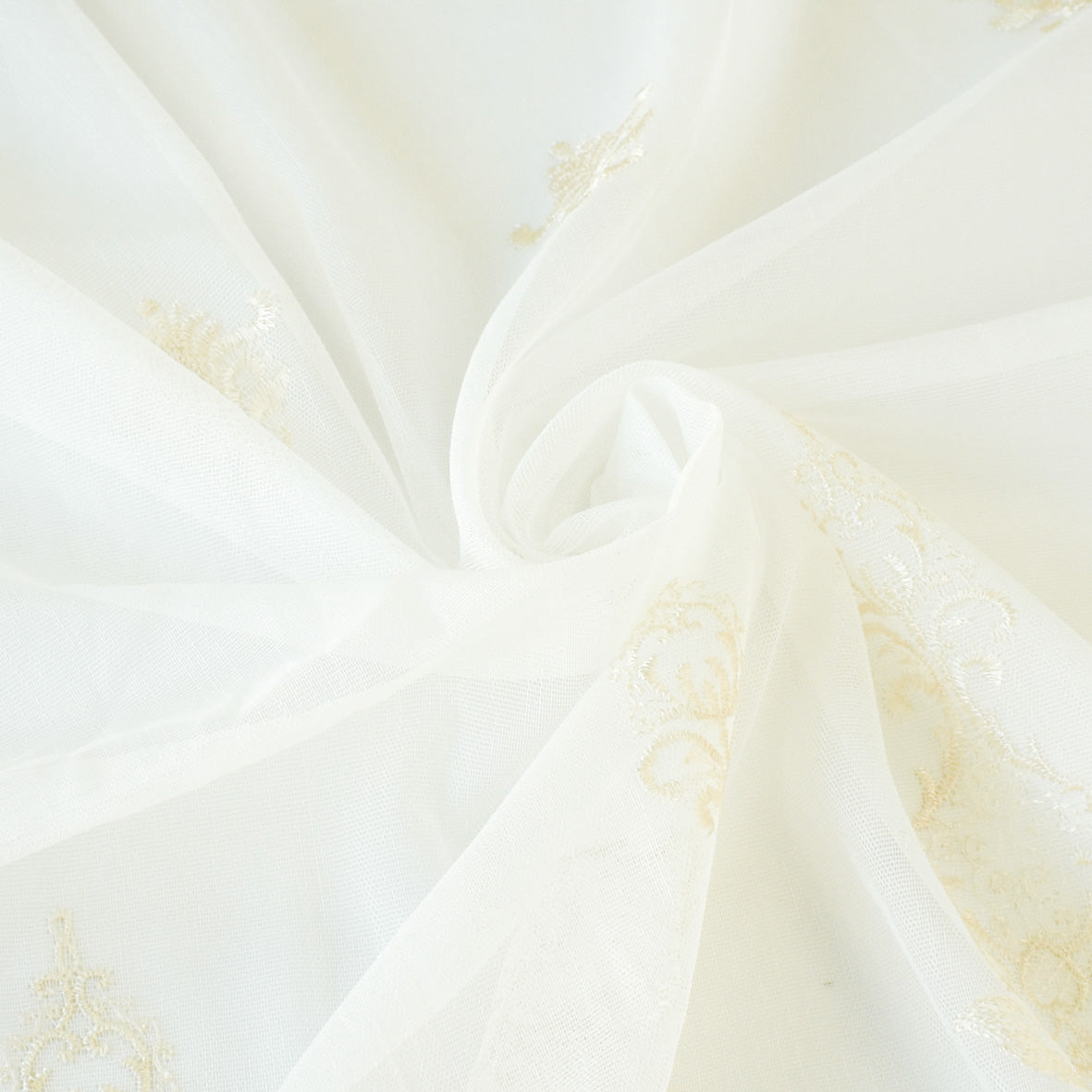 Versailles Collection Embroidered Curtaining Sheers Design-2 Baroque Lace Border