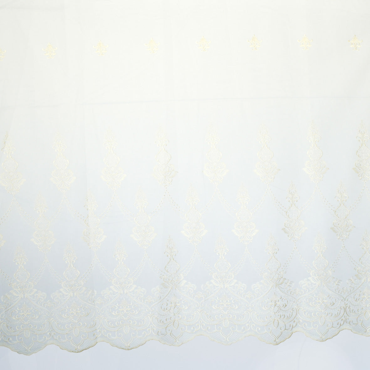 Versailles Collection Embroidered Curtaining Sheers Design-2 Baroque Lace Border