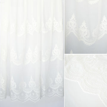 Versailles Collection Embroidered Curtaining Sheers Design-3 Baroque Lace Border