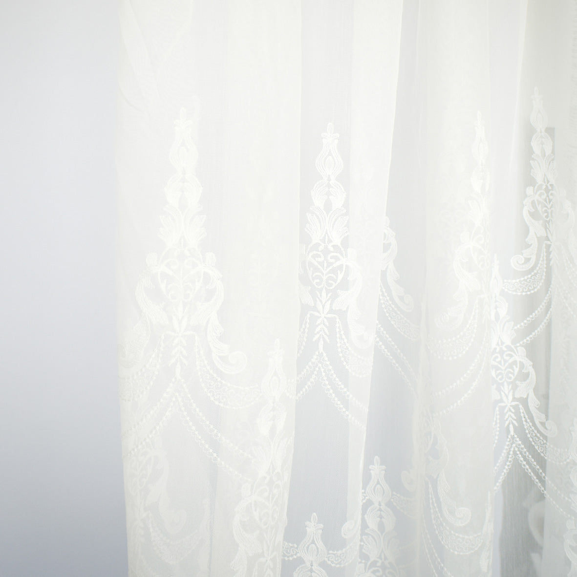 Versailles Collection Embroidered Curtaining Sheers Design-5 Baroque Lace Border