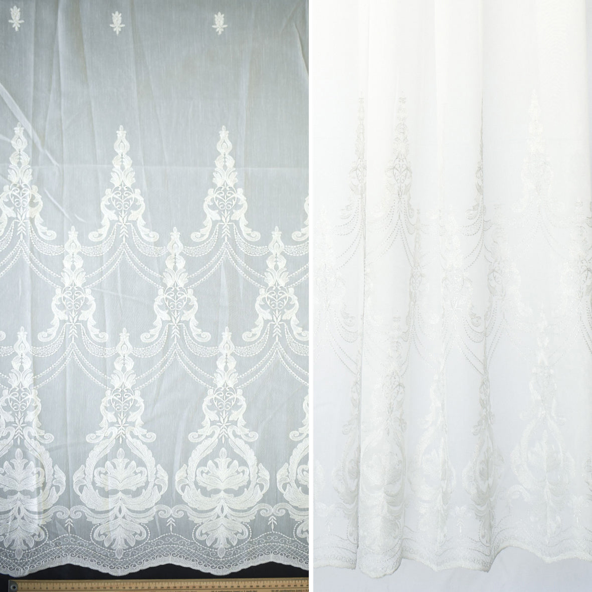 Versailles Collection Embroidered Curtaining Sheers Design-5 Baroque Lace Border