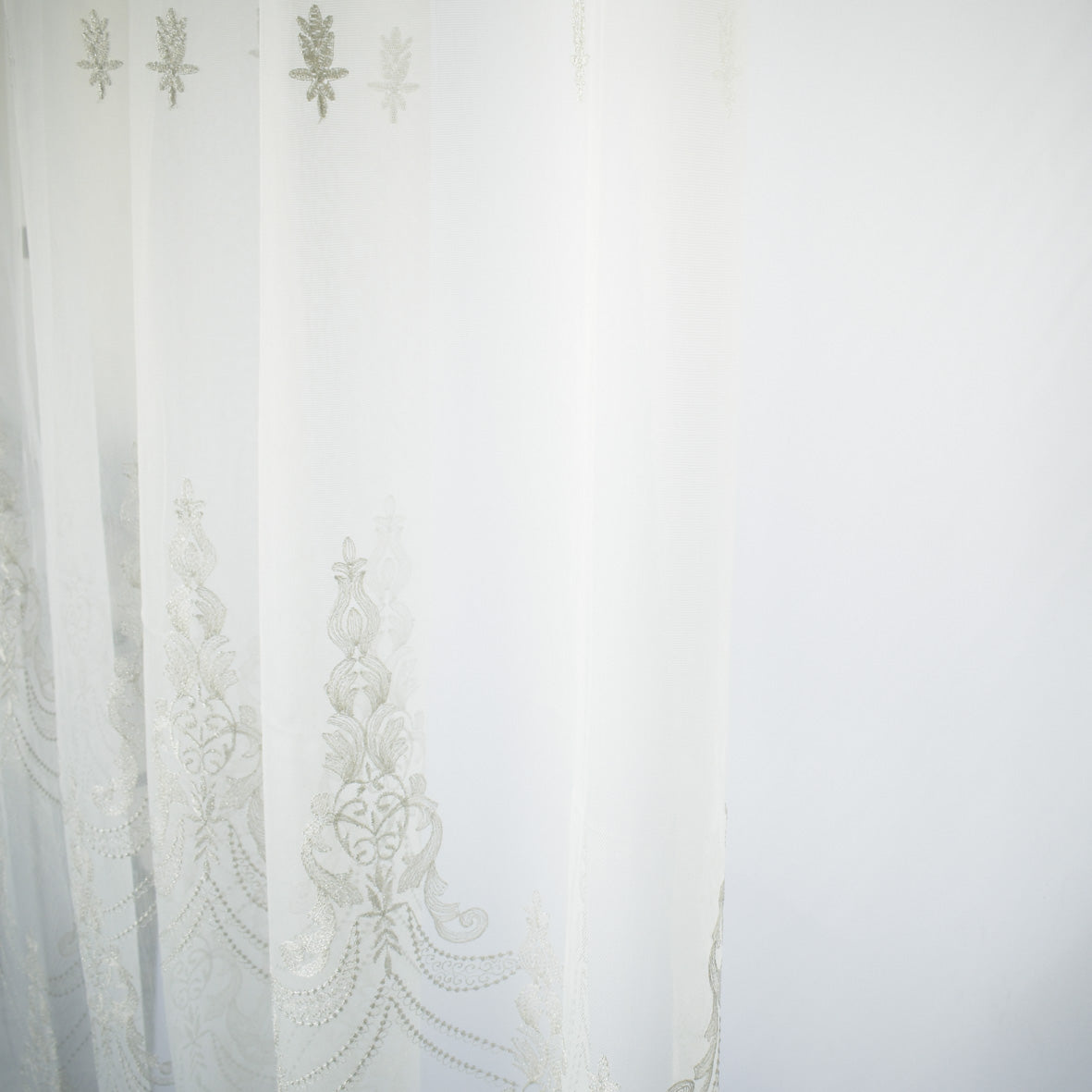 Versailles Collection Embroidered Curtaining Sheers Design-5 Baroque Lace Border