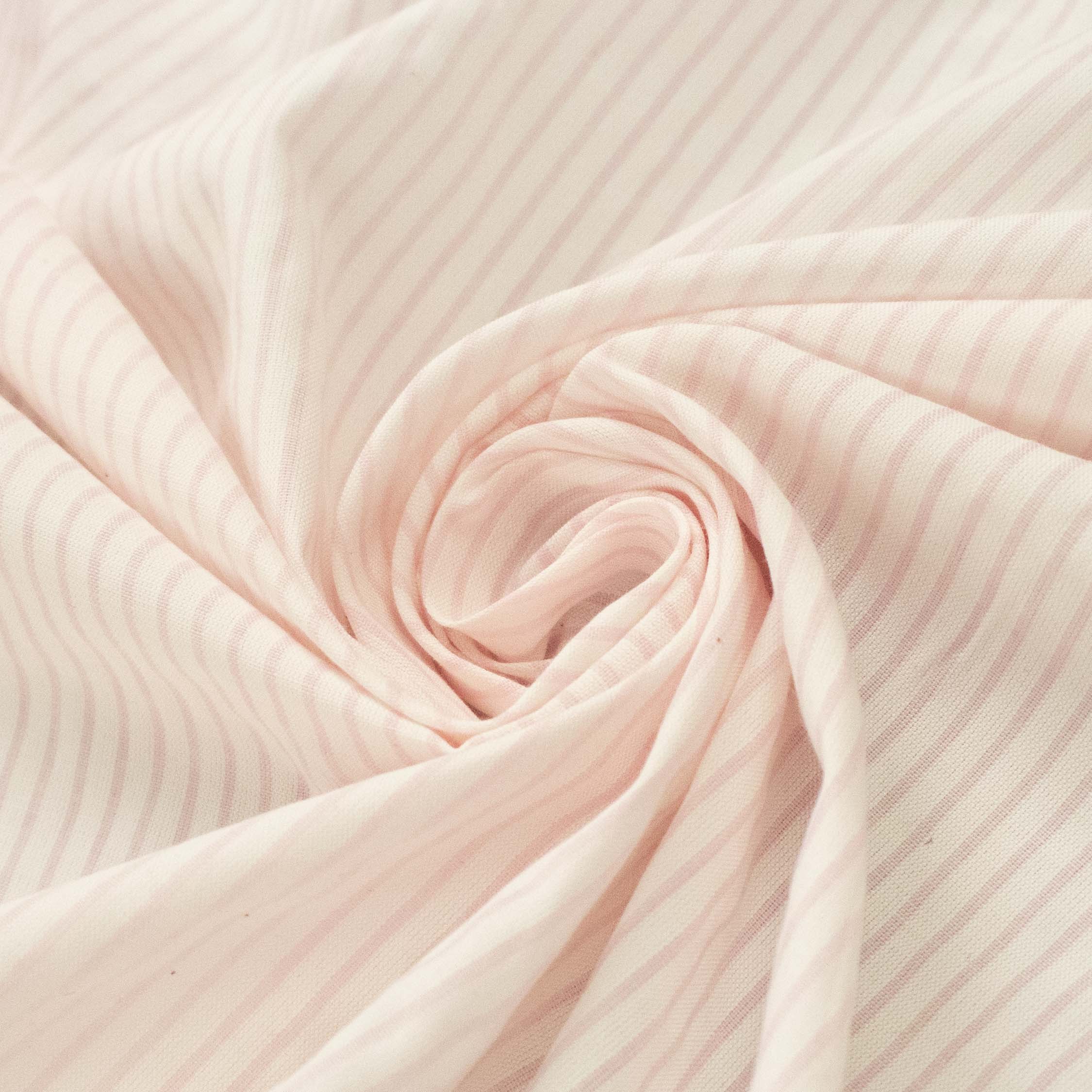 Printed Shirting 150cm Design-20 Baby Pink Stripes