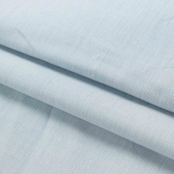 Printed Stripes Shirting Design-20 Blue Pinpoint Oxford Shirting