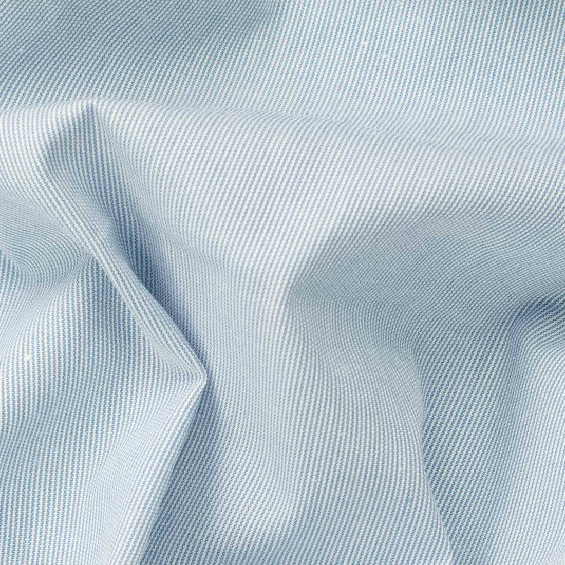 Printed Stripes Shirting Design-20 Blue Pinpoint Oxford Shirting